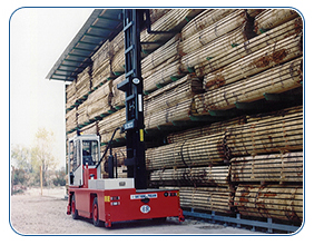 Transporting and stacking long loads fast and efficiently
